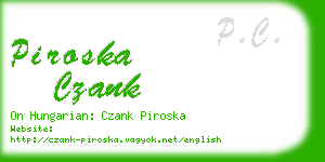 piroska czank business card